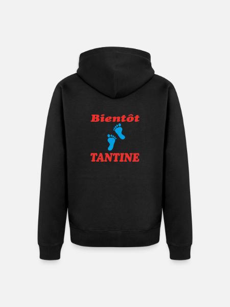 BALD TANTINE - Unisex Premium Bio Zip Hoodie - Schwarz
