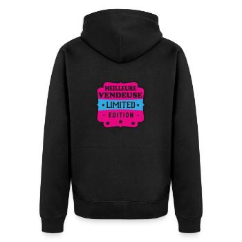MEILLEURE VENDEUSE LIMITED EDITION - Veste à capuche bio Premium Unisexe - noir - Dos - Nico (187cm)