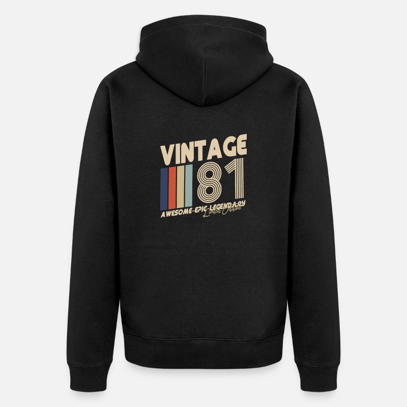 1981 - Veste à capuche bio Premium Unisexe - noir