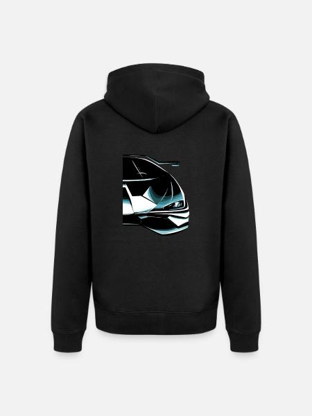 Männer Auto Design - Unisex Premium Bio Zip Hoodie - Schwarz