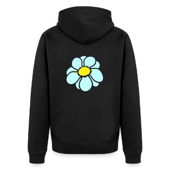 Petite Fleur Marguerite Blanche Décorative Belle Nature - Veste à capuche bio Premium Unisexe - noir - Dos - Nico (187cm)