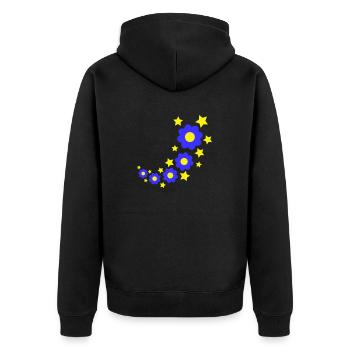 Beaucoup de fleurs colorées belle conception de motif décoratif - Veste à capuche bio Premium Unisexe - noir - Dos - Nico (187cm)