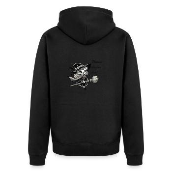 Bande dessinée de sorcière - Veste à capuche bio Premium Unisexe - noir - Dos - Nico (187cm)