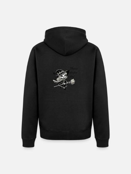 Witch Comic - Unisex Premium Organic Zip Hoodie - black