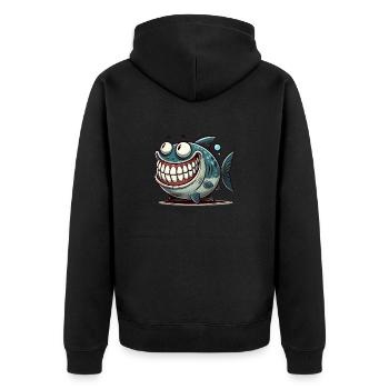 Bande dessinée Piranha - Veste à capuche bio Premium Unisexe - noir - Dos - Nico (187cm)