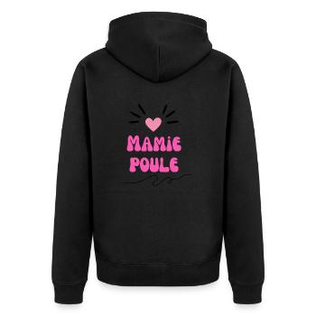 Super mamie poule - Veste à capuche bio Premium Unisexe - noir - Dos - Nico (187cm)