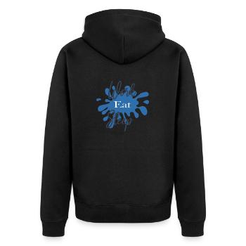 Design Work Eat Sleep - Veste à capuche bio Premium Unisexe - noir - Dos - Nico (187cm)