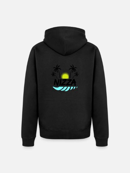 Nice - Unisex Premium Organic Zip Hoodie - black