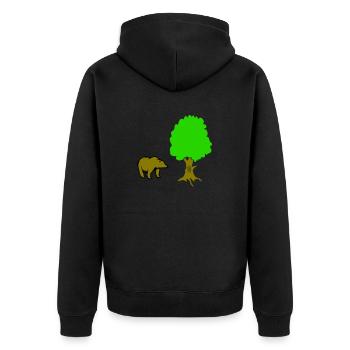 Arbre à ours - Veste à capuche bio Premium Unisexe - noir - Dos - Nico (187cm)