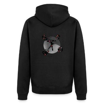 Elle ou Il, scort v.t-shirt - Veste à capuche bio Premium Unisexe - noir - Dos - Nico (187cm)