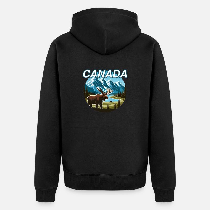 Canada 10 (en anglais seulement) - Veste à capuche bio Premium Unisexe - noir