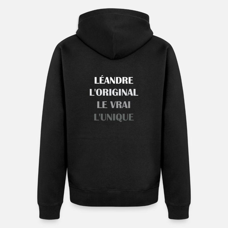léandre - Veste à capuche bio Premium Unisexe - noir