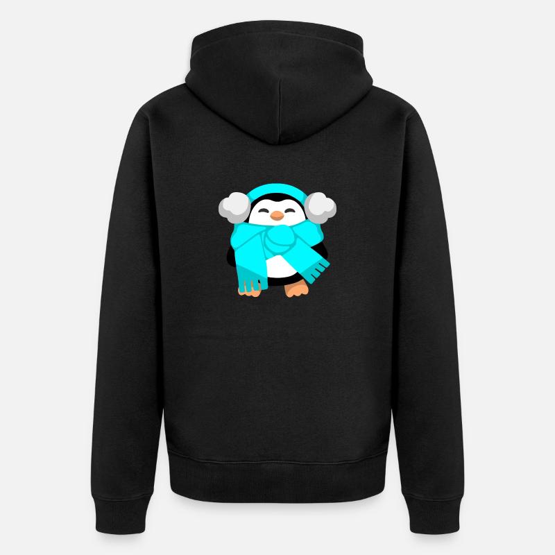 Pingouin - Veste à capuche bio Premium Unisexe - noir