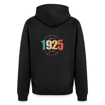 1925 Vintage Anniversaire Rétro Cadeau 1925 - Veste à capuche bio Premium Unisexe - noir - Dos - Nico (187cm)