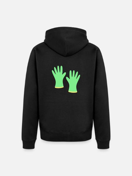 Gartenhandschuhe - Unisex Premium Bio Zip Hoodie - Schwarz