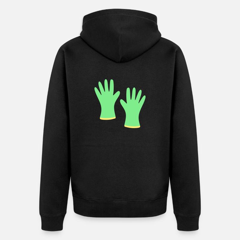 Gants de jardinage - Veste à capuche bio Premium Unisexe - noir