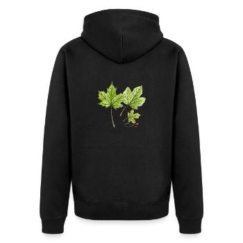 Feuilles d’érable - Veste à capuche bio Premium Unisexe - noir - Dos - Nico (187cm)