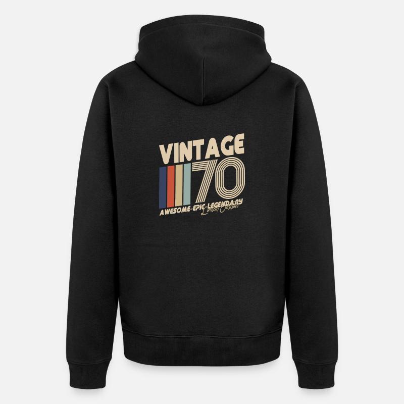1970 - Veste à capuche bio Premium Unisexe - noir