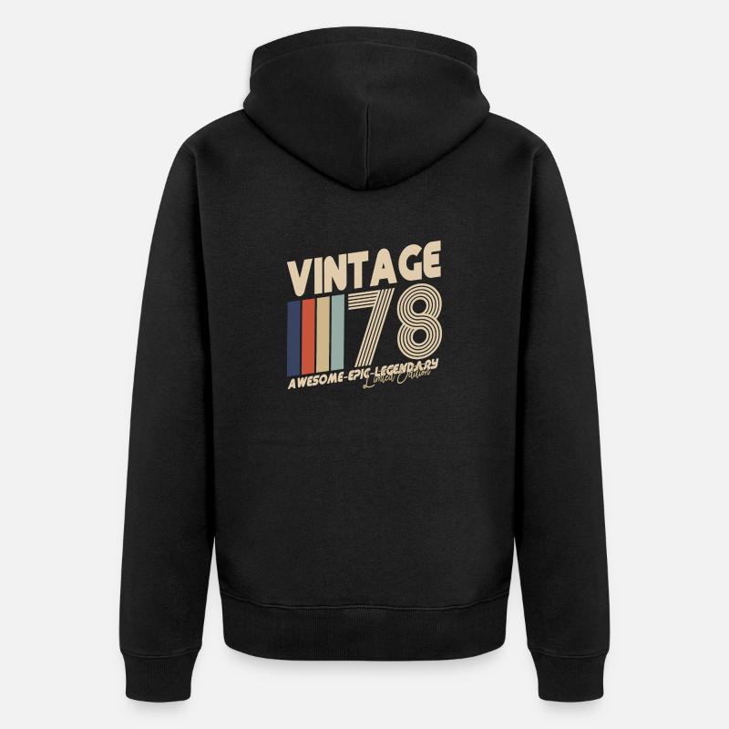 1978 - Veste à capuche bio Premium Unisexe - noir