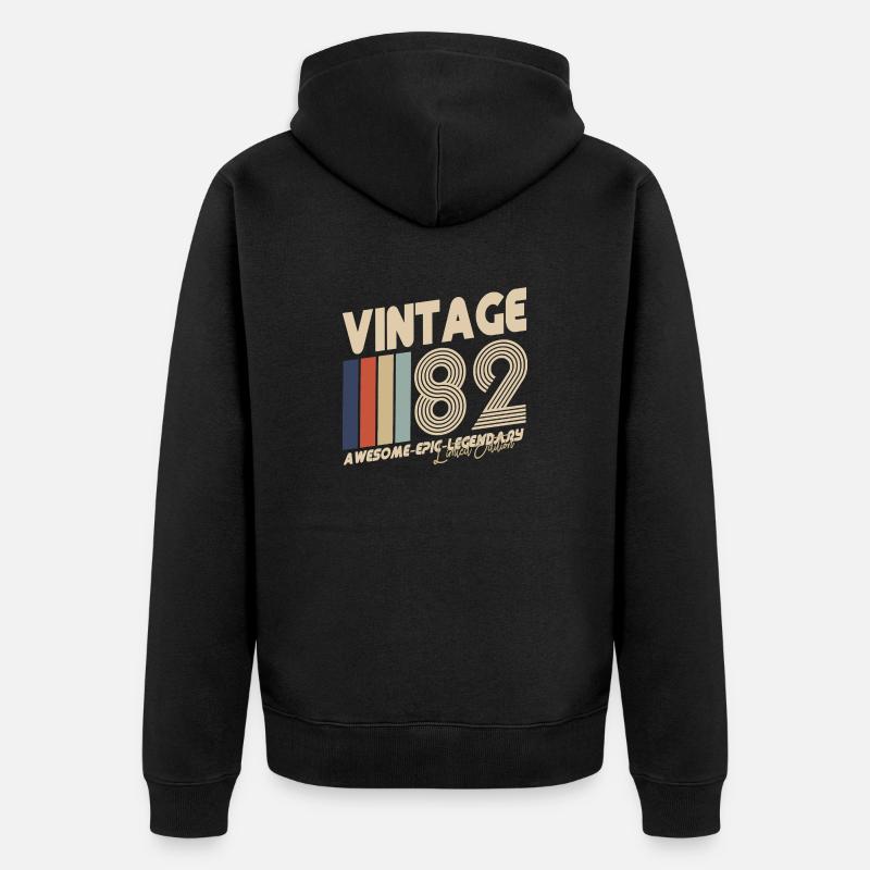 82 - Veste à capuche bio Premium Unisexe - noir