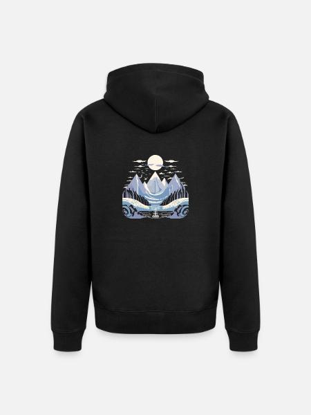 valhalla 5 - Veste à capuche bio Premium Unisexe - noir