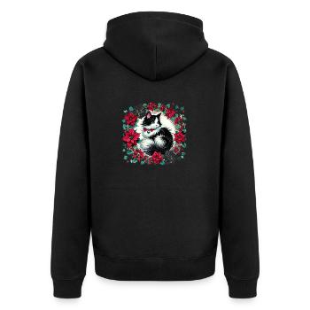 Smoking de Noël Chat - Veste à capuche bio Premium Unisexe - noir - Dos - Nico (187cm)