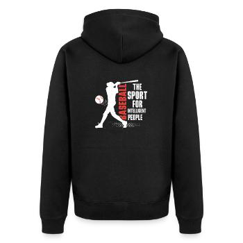 Baseball Le sport pour les gens intelligents Sport Fa - Veste à capuche bio Premium Unisexe - noir - Dos - Nico (187cm)