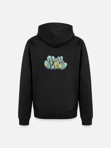Wholetrain - Unisex Premium Organic Zip Hoodie - black
