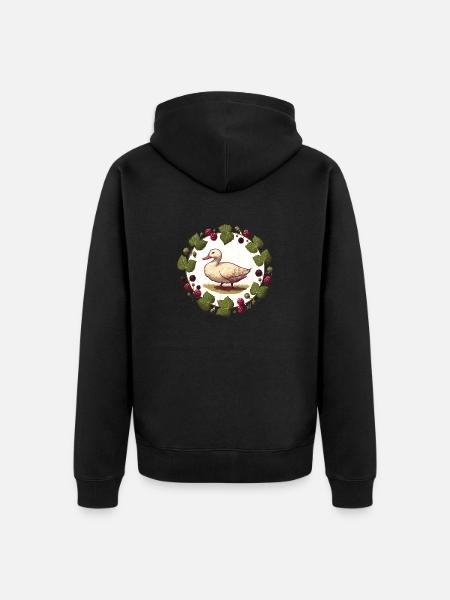 Gans - Unisex Premium Bio Zip Hoodie - Schwarz