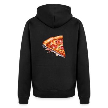 pizza - Veste à capuche bio Premium Unisexe - noir - Dos - Nico (187cm)