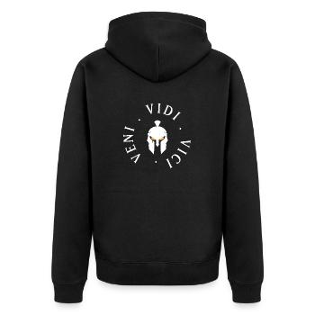 Logo - Veni Vidi Vici - Veste à capuche bio Premium Unisexe - noir - Dos - Nico (187cm)