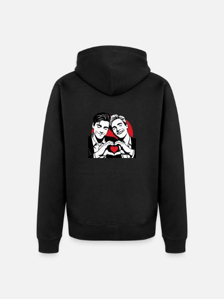 Love is Love - Unisex Premium Organic Zip Hoodie - black