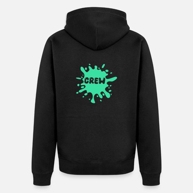 crew klecks - Unisex Premium Bio Zip Hoodie - Schwarz