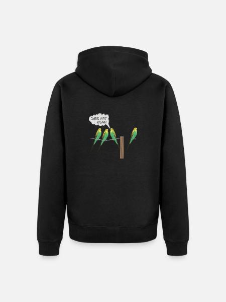 lustiges wlan - Unisex Premium Bio Zip Hoodie - Schwarz