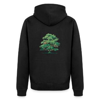 Arbre - Veste à capuche bio Premium Unisexe - noir - Dos - Nico (187cm)