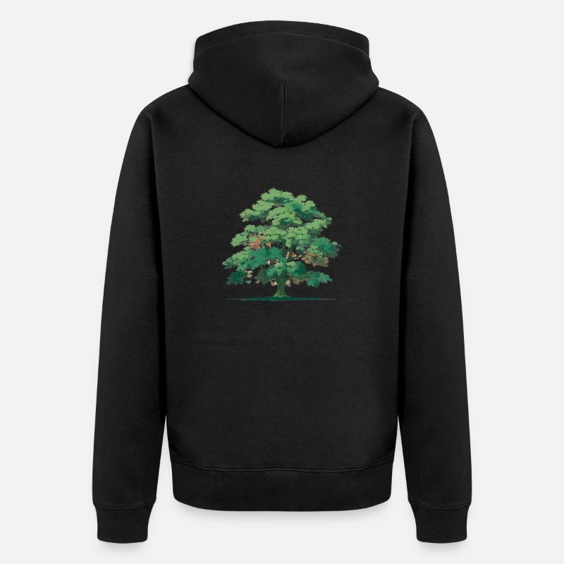 Arbre - Veste à capuche bio Premium Unisexe - noir