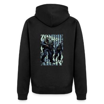 Armée de zombies - Veste à capuche bio Premium Unisexe - noir - Dos - Nico (187cm)