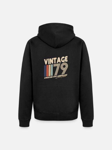 1979 - Unisex Premium Bio Zip Hoodie - Schwarz