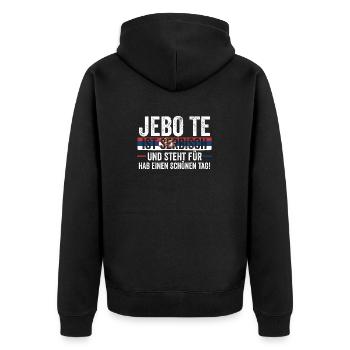 Serbe Serbe Serbie - Veste à capuche bio Premium Unisexe - noir - Dos - Nico (187cm)