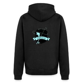 Armoiries de la pêche - Veste à capuche bio Premium Unisexe - noir - Dos - Nico (187cm)