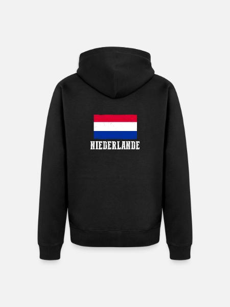 Pays-Bas Pays-Bas - Veste à capuche bio Premium Unisexe - noir
