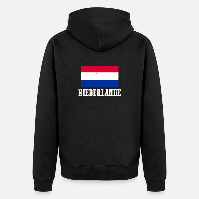 Pays-Bas Pays-Bas - Veste à capuche bio Premium Unisexe - noir
