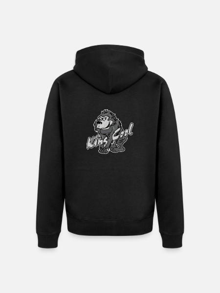 Gorilla King Cool - Unisex Premium Organic Zip Hoodie - black