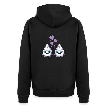 Monstre Amour d’Hiver - Veste à capuche bio Premium Unisexe - noir - Dos - Nico (187cm)
