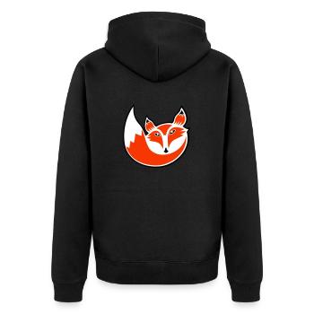 Renard roux Forêt sauvage Animal Cool Logo Icône - Veste à capuche bio Premium Unisexe - noir - Dos - Nico (187cm)