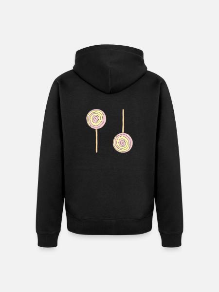 Lollipop 2 - Unisex Premium Organic Zip Hoodie - black