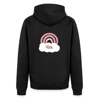 Bébé arc-en-ciel - Veste à capuche bio Premium Unisexe - noir - Dos - Nico (187cm)