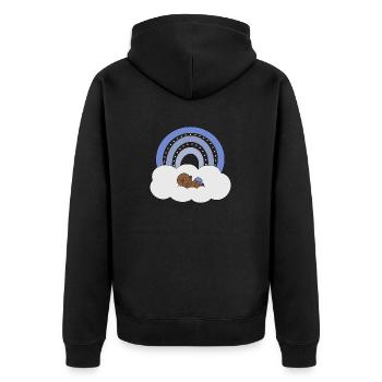 Bébé arc-en-ciel - Veste à capuche bio Premium Unisexe - noir - Dos - Nico (187cm)