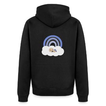 Bébé arc-en-ciel - Veste à capuche bio Premium Unisexe - noir - Dos - Nico (187cm)