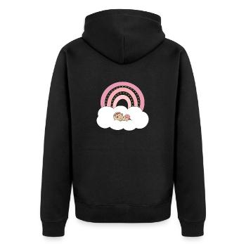 Bébé arc-en-ciel - Veste à capuche bio Premium Unisexe - noir - Dos - Nico (187cm)